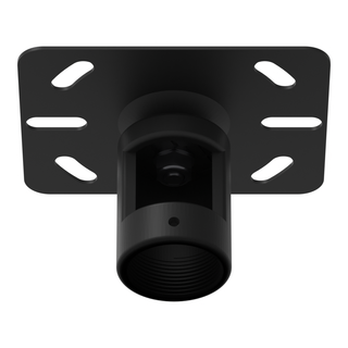 11CP005 fixed pole mount seen from below, showing the 1-3/4 in socket opening, the side access window and the full slotted plate.