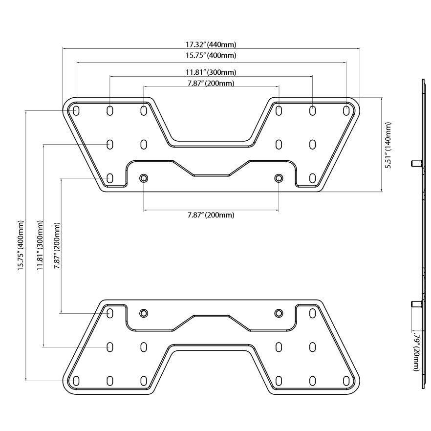 200, 300, 400 VESA Adapter Plates - View 2