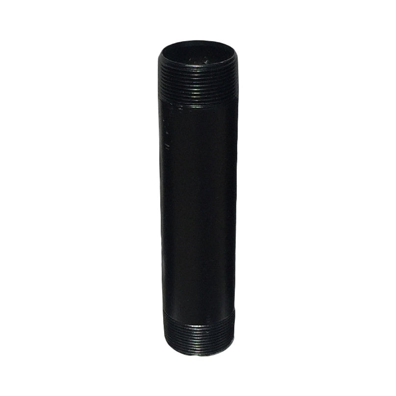 8 Inch Length - 1 1/2 Inch NPT Threaded Pipe - Black Powdercoat