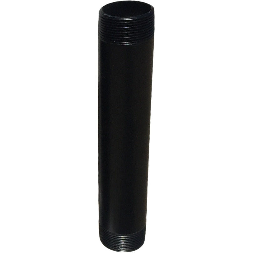 10 Inch Length - 1 1/2 Inch NPT Threaded Pipe - Black Powdercoat
