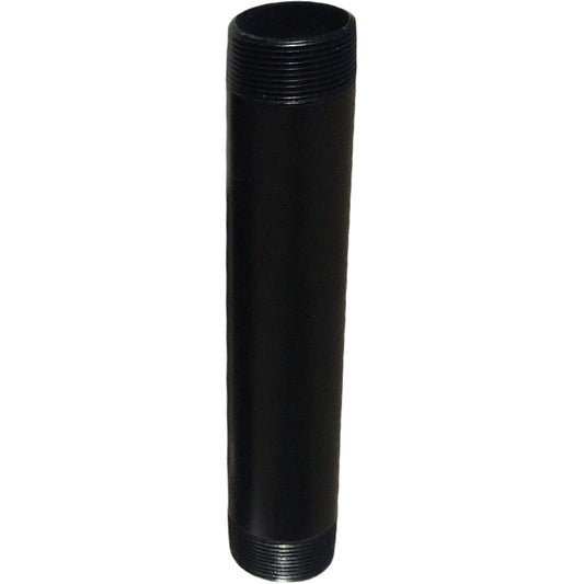 10 Inch Length - 1 1/2 Inch NPT Threaded Pipe - Black Powdercoat