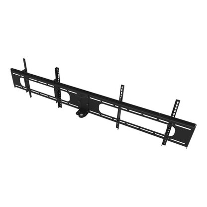 33DW004 double-wide TV ceiling mount head from the mount side, showing the 1-1/2 in NPT pipe adapter and its stop collar.