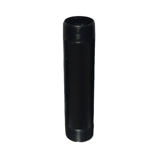 8 Inch Length - 1 1/2 Inch NPT Threaded Pipe - Black Powdercoat
