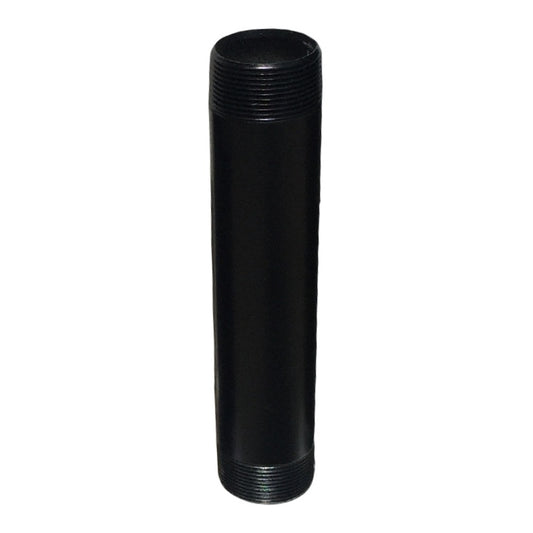 9 Inch Length - 1 1/2 Inch NPT Threaded Pipe - Black Powdercoat