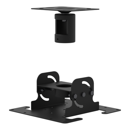 Dental TV ceiling mount, flat ceiling plate and tilting dome head supplied without a mast.