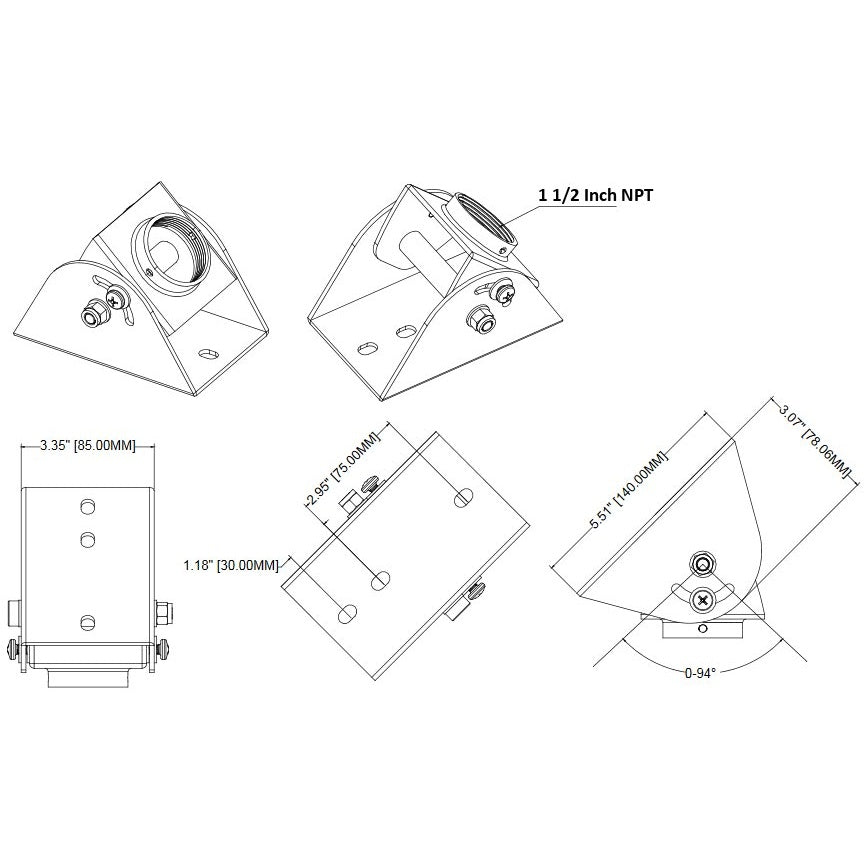 Angled Ceiling Adapter - View 3