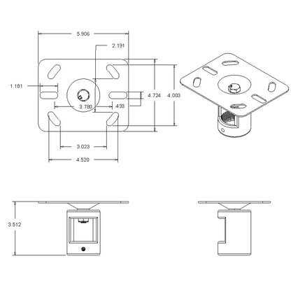 Ceiling Plate for 1 1/2 Pipe - View 2