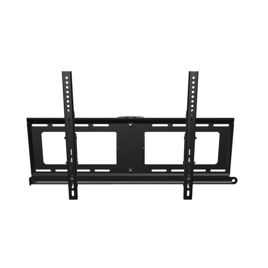33CE018HEAD stacking tilting TV ceiling mount head for 32 to 86 inch screens, twin rails on a 1-1/2 inch NPT pipe adapter; rotate the 3D model to see the stacking clamp.