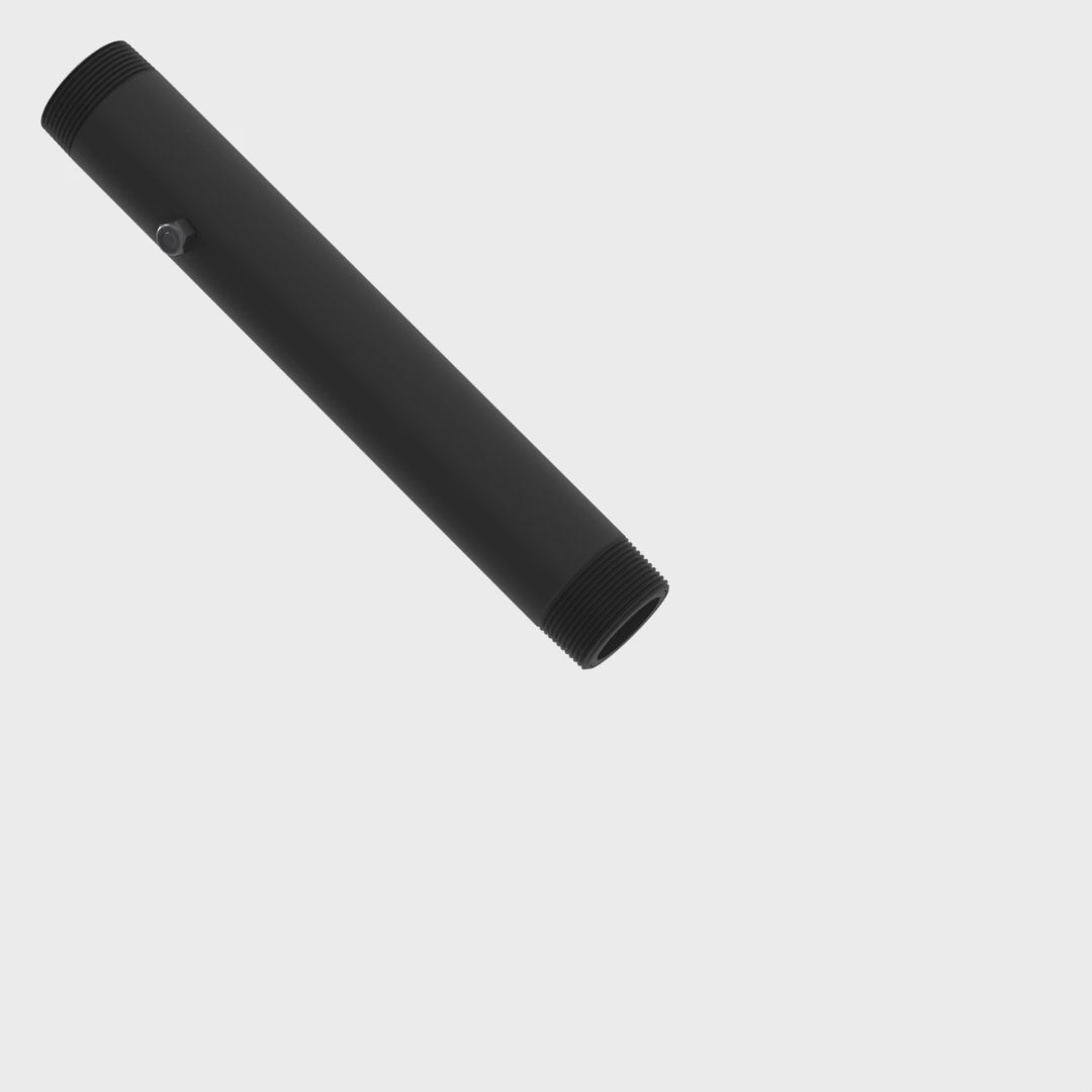 EXT-1220 extension pipe extending from 12 to 20 inches, revealing the row of 1 inch pitch adjustment holes.