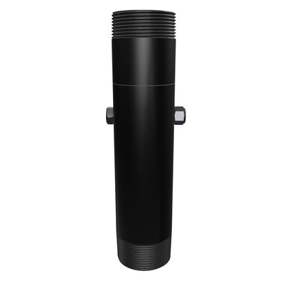 EXT0812 telescopic extension pipe, interactive 3D model of the 1-1/2 inch pipe adjustable from 8 to 12 inches, shown collapsed at 8 inches.