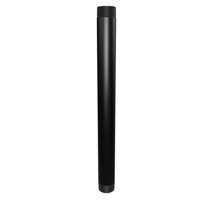 NPT20 black 1-1/2 inch NPT pipe, 20 inches long, aluminum, interactive 3D model showing the threaded ends and bore.
