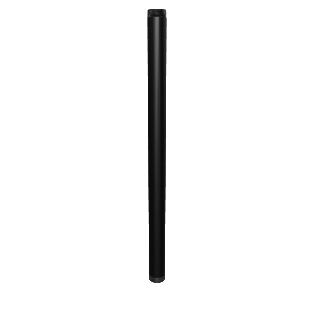 NPT30 black 1-1/2 inch NPT pipe, 30 inches long, aluminum, interactive 3D model showing the threaded ends and bore.