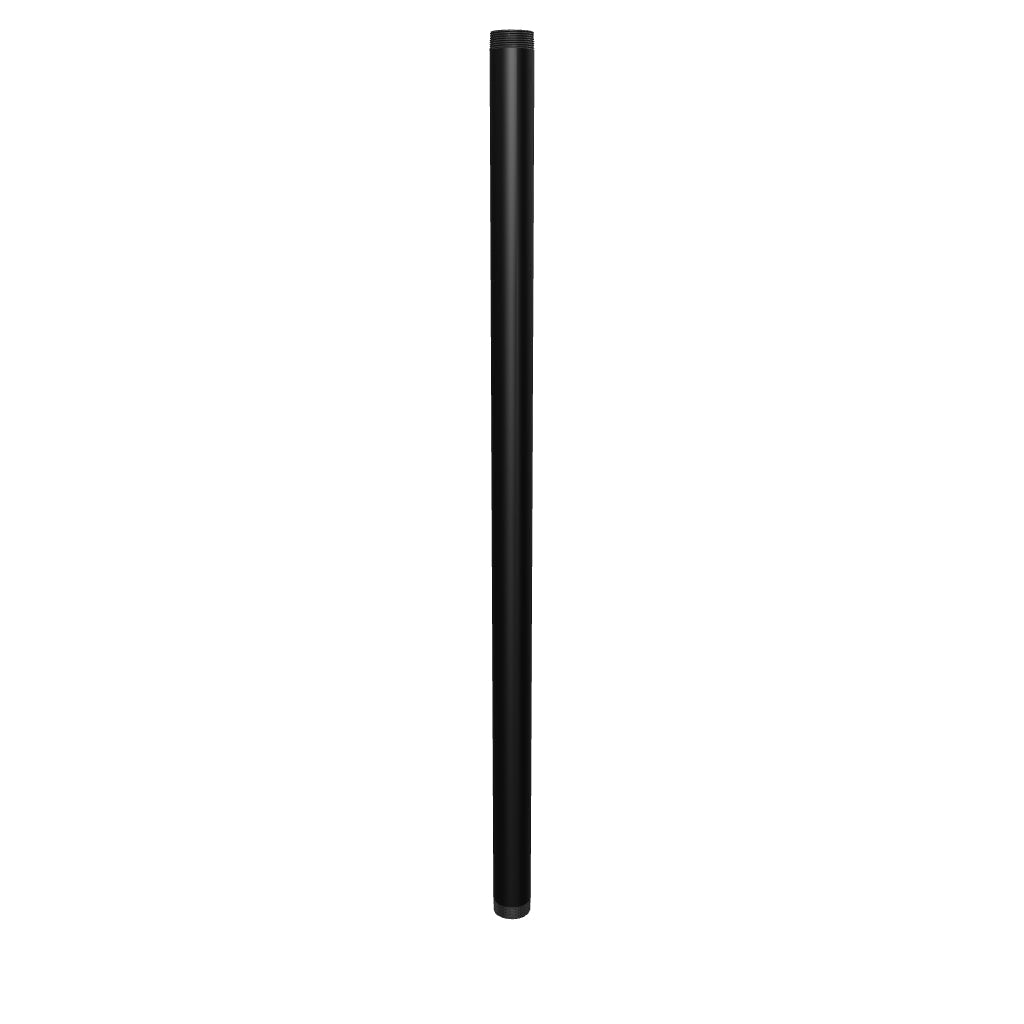 NPT42 black 1-1/2 inch NPT pipe, 42 inches long, aluminum, interactive 3D model showing the threaded ends and bore.