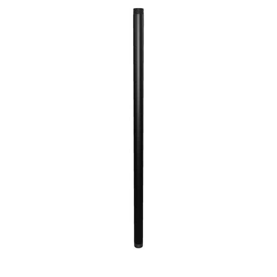 NPT48 black 1-1/2 inch NPT pipe, 48 inches long, aluminum, interactive 3D model showing the threaded ends and bore.