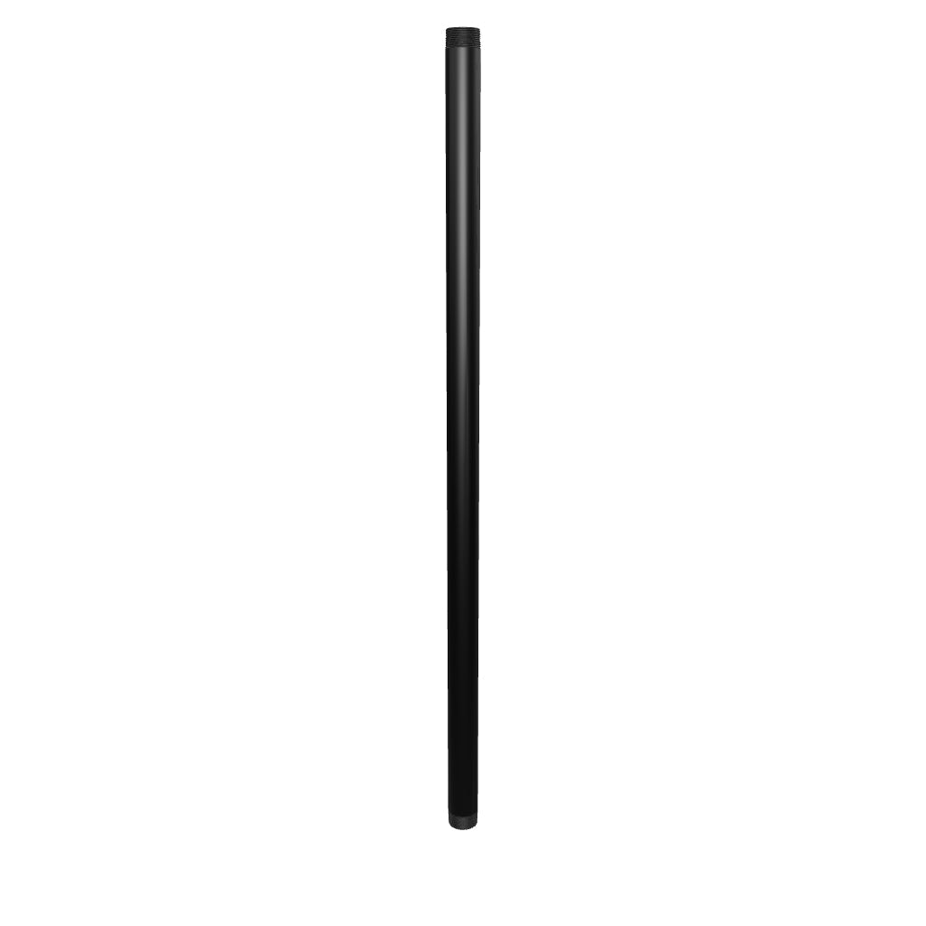 NPT48 black 1-1/2 inch NPT pipe, 48 inches long, aluminum, interactive 3D model showing the threaded ends and bore.