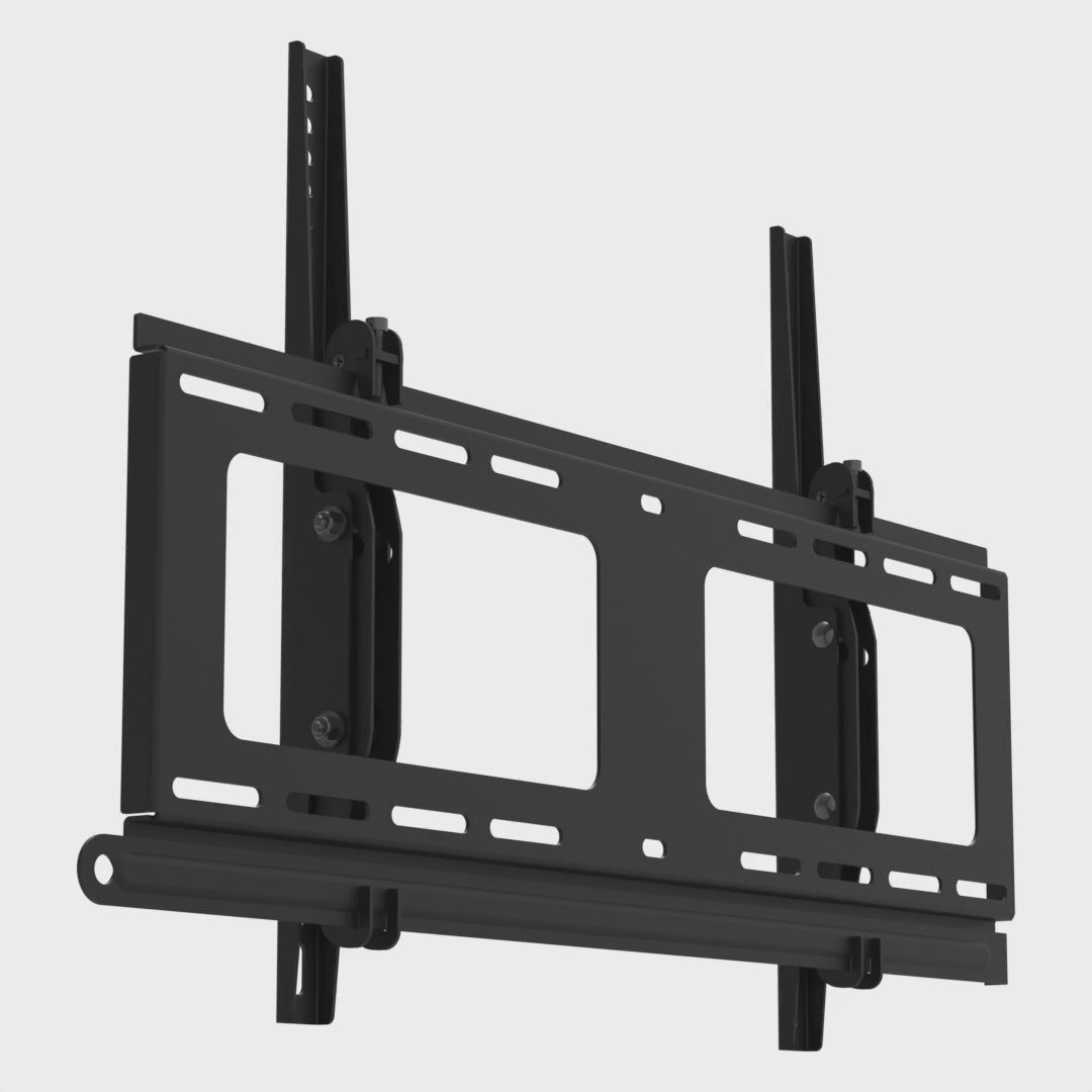 33TW003 TV wall mount tilting from flat to 10 degrees, viewed from the front.