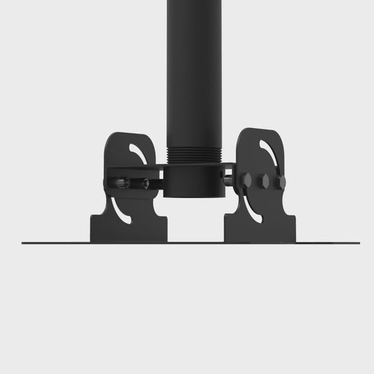 DD dental ceiling mount close-up of the monitor plate tilting through its 90 degree range, vertical to horizontal