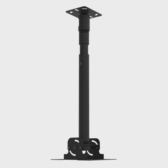DD dental ceiling mount fully assembled with the 11CP005 ceiling plate and telescoping mast, rotating a full turn