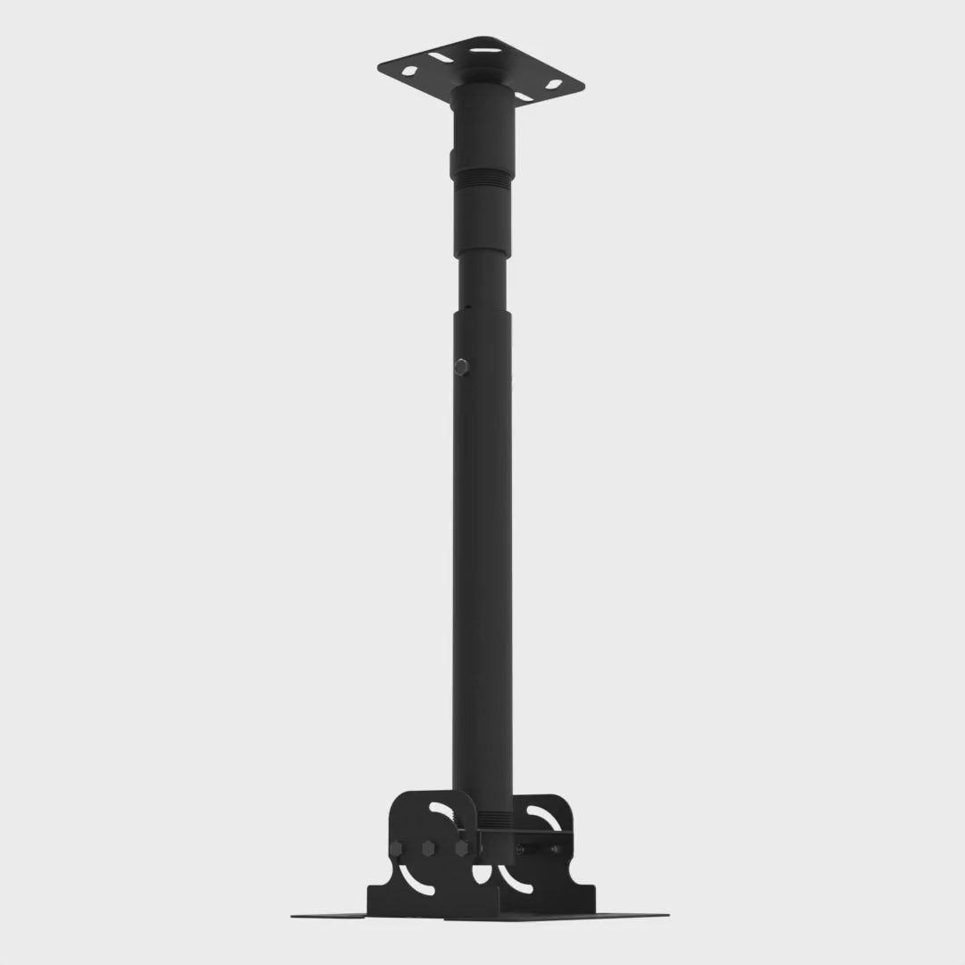 DD dental ceiling mount fully assembled with the 11CP005 ceiling plate and telescoping mast, rotating a full turn