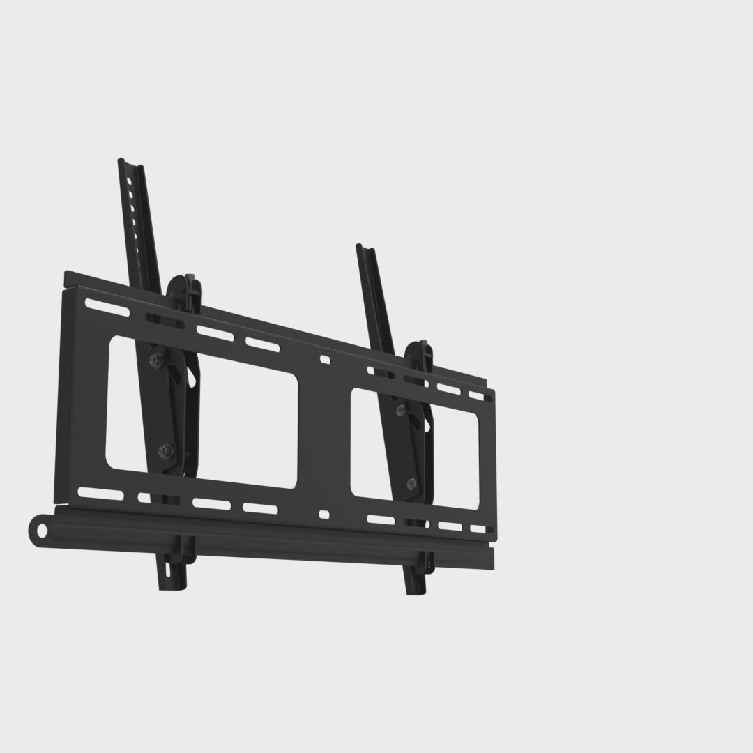 33TW003 tilting TV wall mount, the lock bar sliding out of the mount and back in