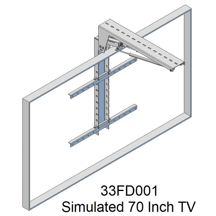 Pull Down Folding TV Ceiling Mount for 35 to 70 inch screens - View 3