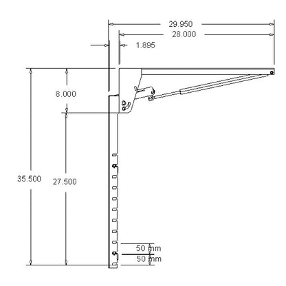 Pull Down Folding TV Ceiling Mount for 35 to 70 inch screens - View 6