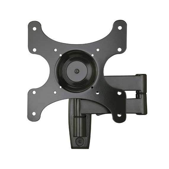VSF415 front view with the double arm swung to the right, showing the wall plate behind and the swivel tilt hub at center