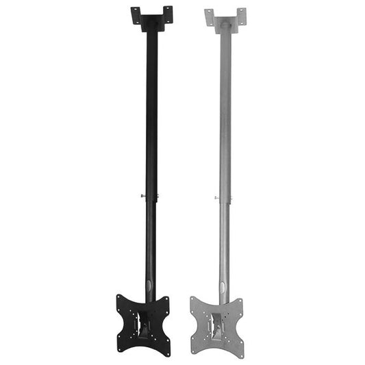 Single Ceiling Mount for Flat Panels 10"-43" with Tilt and Rotate Function
