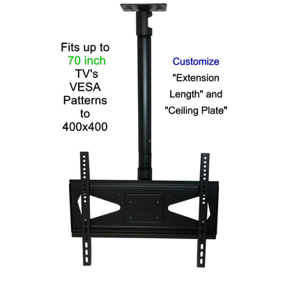 TV Ceiling Mount for 32-70 with Tilt, Rotate, Adjustable Mast - View 2